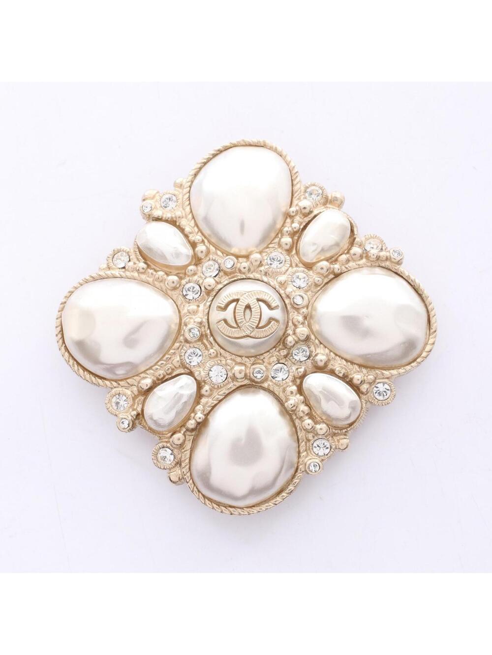 Chanel Square B12C Brooch Gold Plated #361562C10B